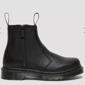 Dr. Martens Women’s Chelsea Black Leather Zipper Boots